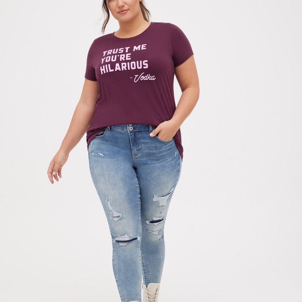 Torrid Tee 0X 00X (M/L) - Crew Classic Fit T-Shirt Top Trust Me You're Hilarious - Picture 4 of 5